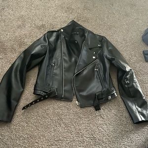 Leather jacket, size L